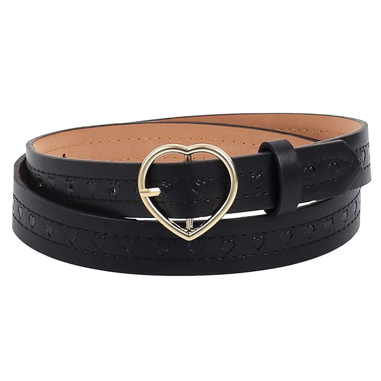 【送料無料】WHITE FANG(ホワイトファング) レザー ベルト ゴールド ハート おしゃれ カ ...