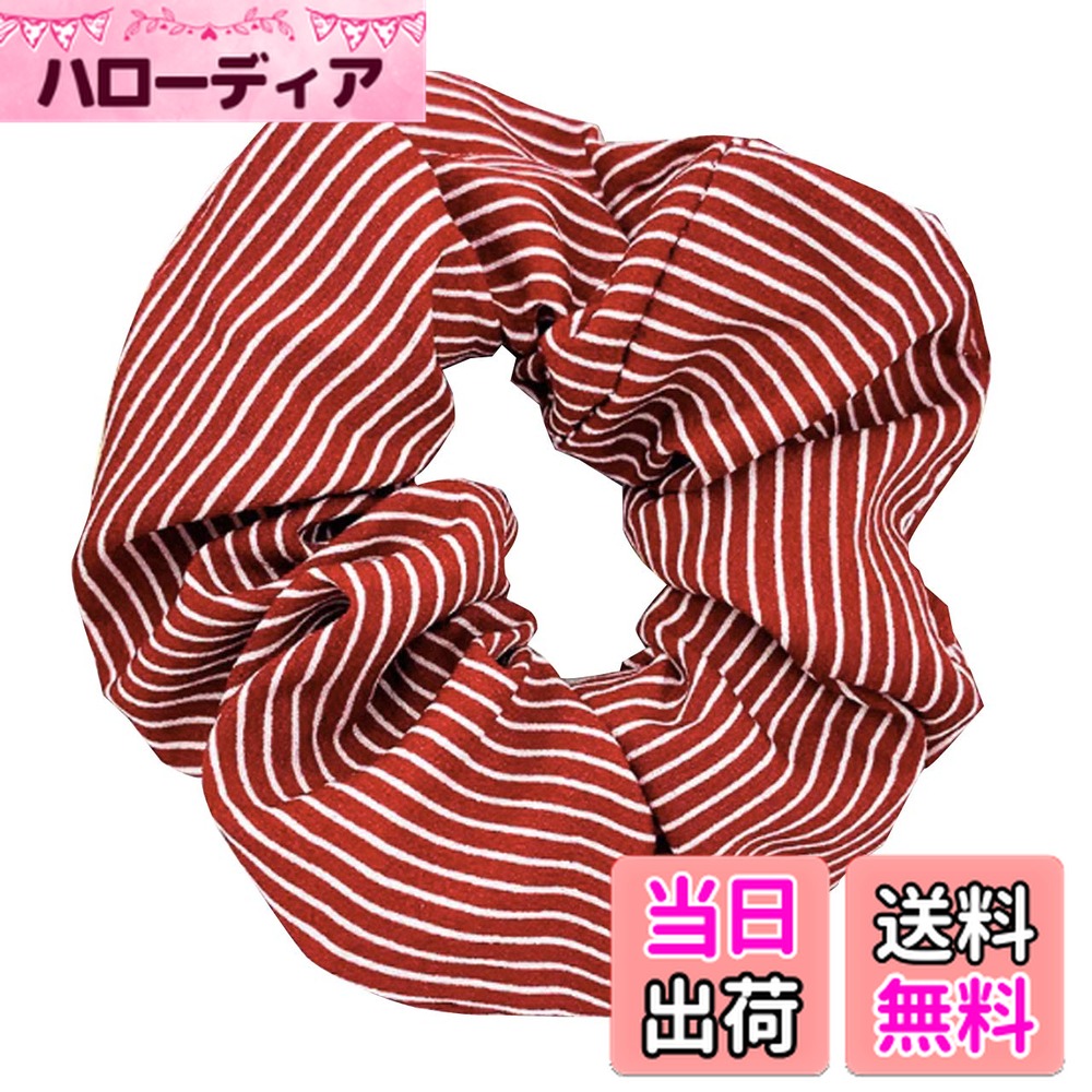 【送料無料】WHITE FANG(ホワイトファング) シュシュ ヘアゴム ボーダー ストライプ おしゃれ かわいい..
