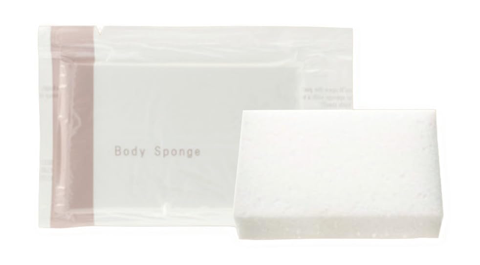 【送料無料】セキ商店パック 業務用 100個セット 圧縮 ボディースポンジ ホテル アメニティ 色：白