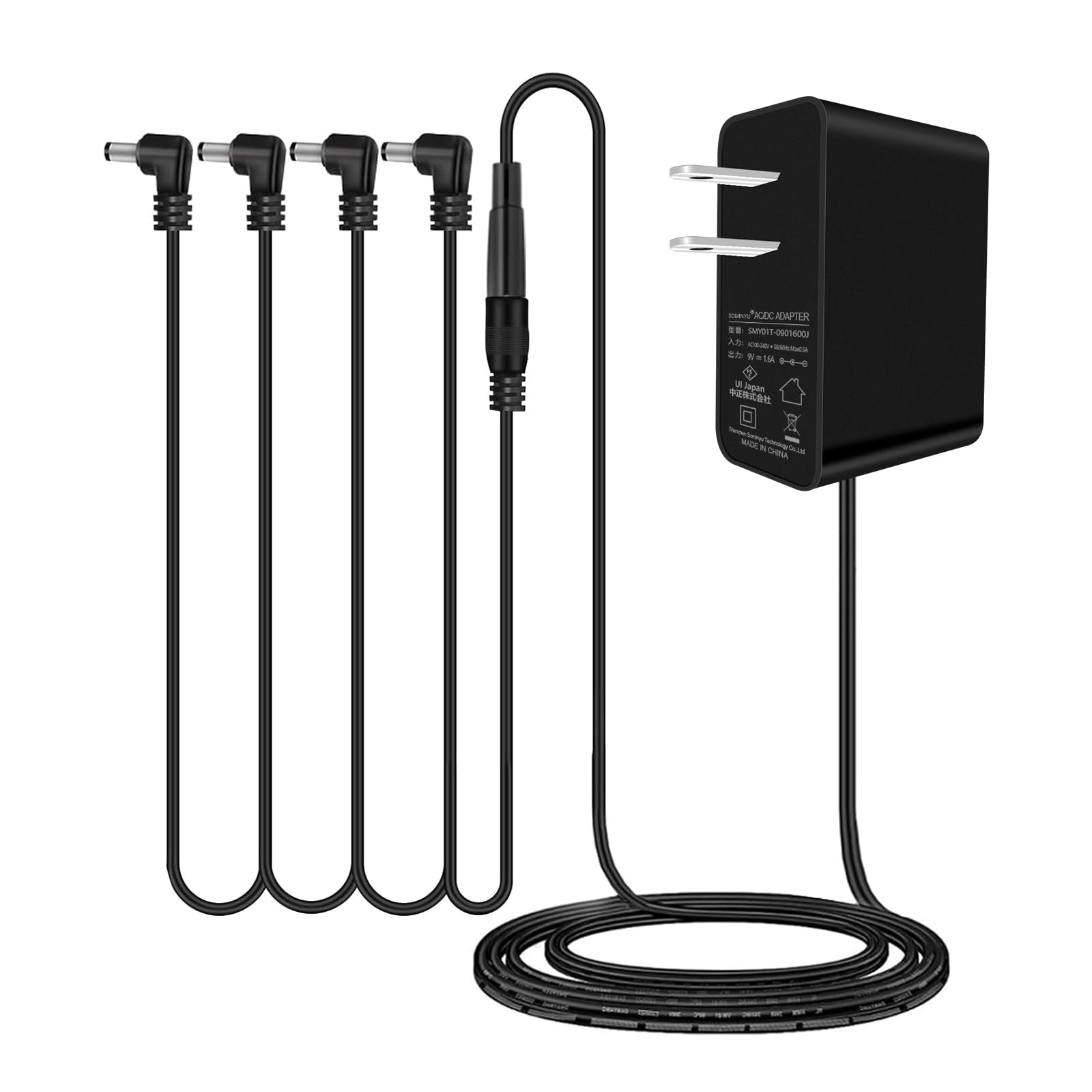 商品情報商品の説明主な仕様 充電器互換性：BOSS、Fender 、MXR、ZOOM、VOX、Ibanez、Muslady、Donner 、Xotic、DBX、Effects Bakery 、tc electronic、SELDER、イッツスキン(It's Skin)、TRUETONEとその他のエフェクターを対応できます。商品仕様：DC極性:インナーマイナス（ー）、アウタープラス（+）。エフェクター以外の機器にご利用される場合には必ずDC極性をご確認ください。AC 入力:100-240V 50-60Hz 1A 最大, DC 出力:9V 1.6A 外径5.5mm*内径2.1mm 長さ:2br充電器安心設計：過充電、ショート、過熱、過電圧、過電流、過負荷に対応した機能を搭載します。高品質の難燃性素材を採用して、耐久性があります。使用便利：ケーブルの長さは2.0mです。更に 4チャンネルケーブルも付属し、必要によって4台の機器まで接続できて、使用便利です。【12か月】ご購入日から12か月を提供いたします。万が一、問題がございましたら、「購入履歴」‐‐「出品者」までご連絡宜しくお願いします。