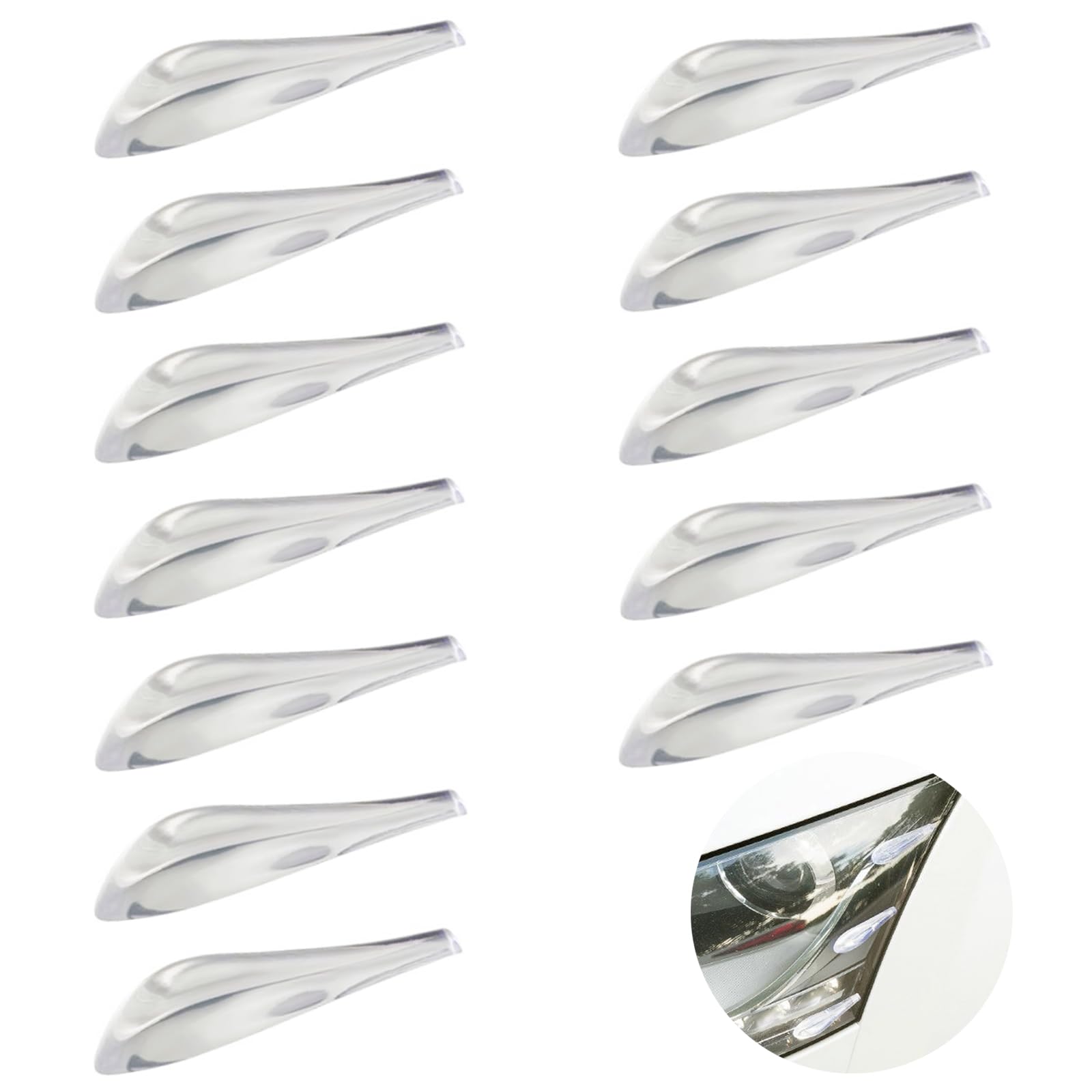 【送料無料】YANYULI ボルテックスジェネレーター スポイラー 12個入り 衝突防止ストリップ 風切り音低..