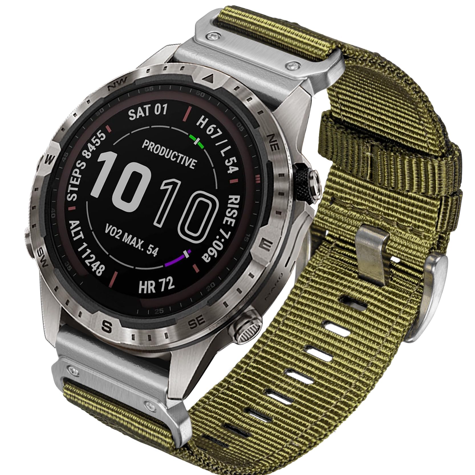 【送料無料】[HEMSUT] 22mm ガーミンクイックフィットナイロンバンド Instinct 3 Solar 45 mm/3 AMOLED 45 mm/E 45 mm, Approach S70 47 mm, MARQ Adventurer/Adventurer (Gen 2), Fnix 8 AMOLED 47mm/8 Solar 47mm/E 47 mmなど対応