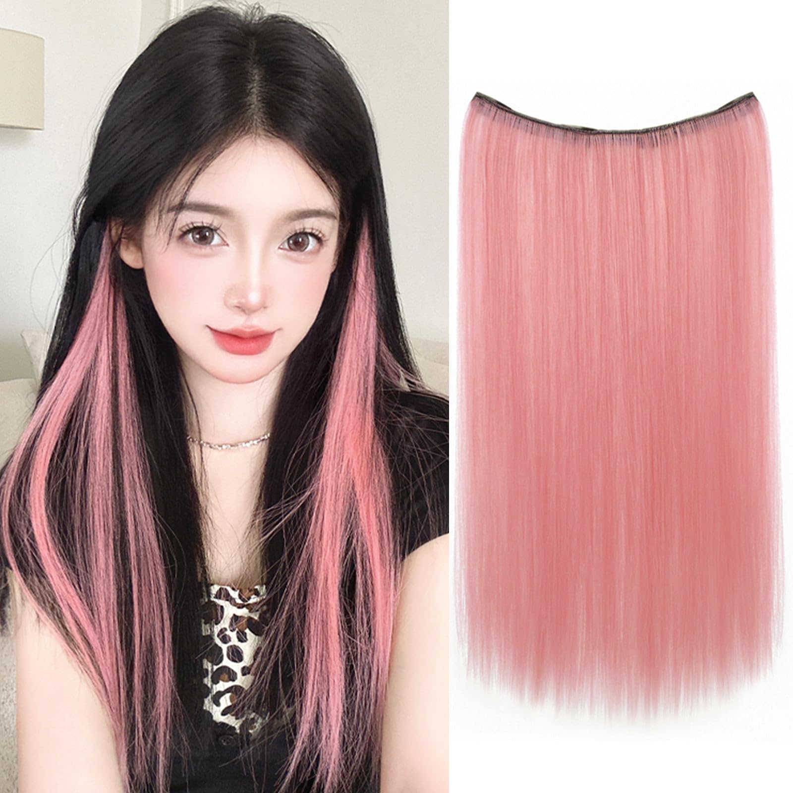 【送料無料】Laikeer エクステ ワンタッチインナーカラー つけ毛 ハーフウィッグ 部分ウィッグ ポイン..