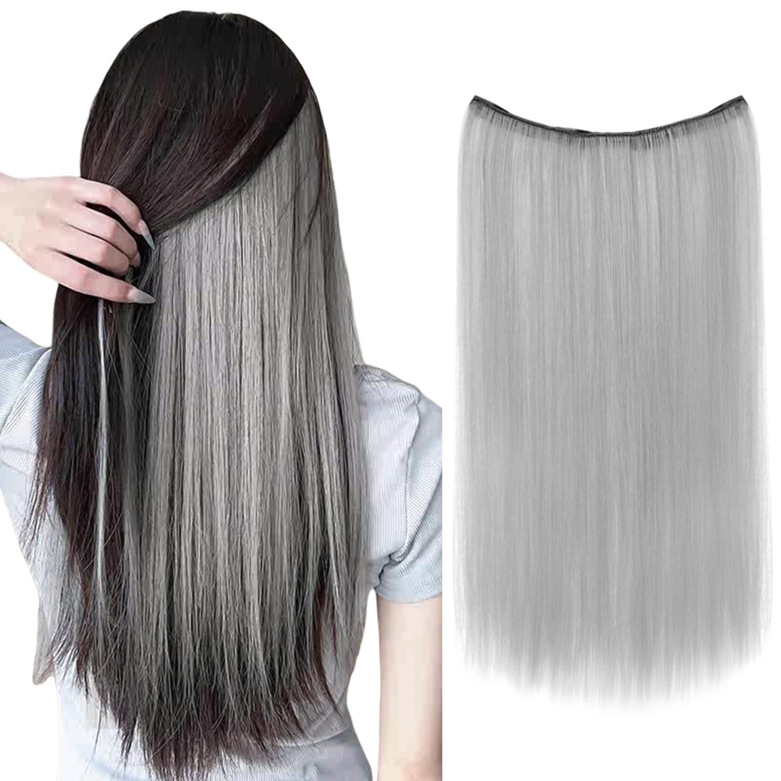 【送料無料】Laikeer エクステ ワンタッチインナーカラー つけ毛 ハーフウィッグ 部分ウィッグ ポイン..