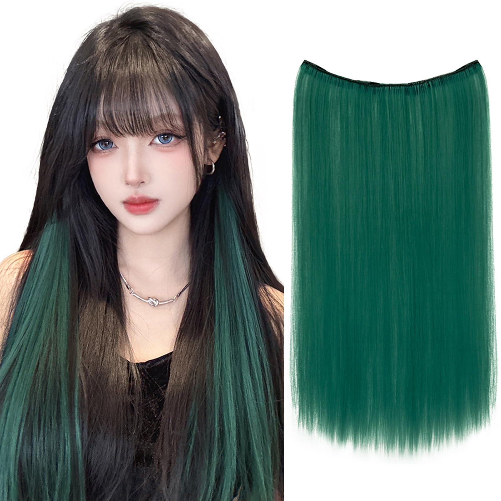 【送料無料】Laikeer エクステ ワンタッチインナーカラー つけ毛 ハーフウィッ部分ウィッグ ポイントウ..