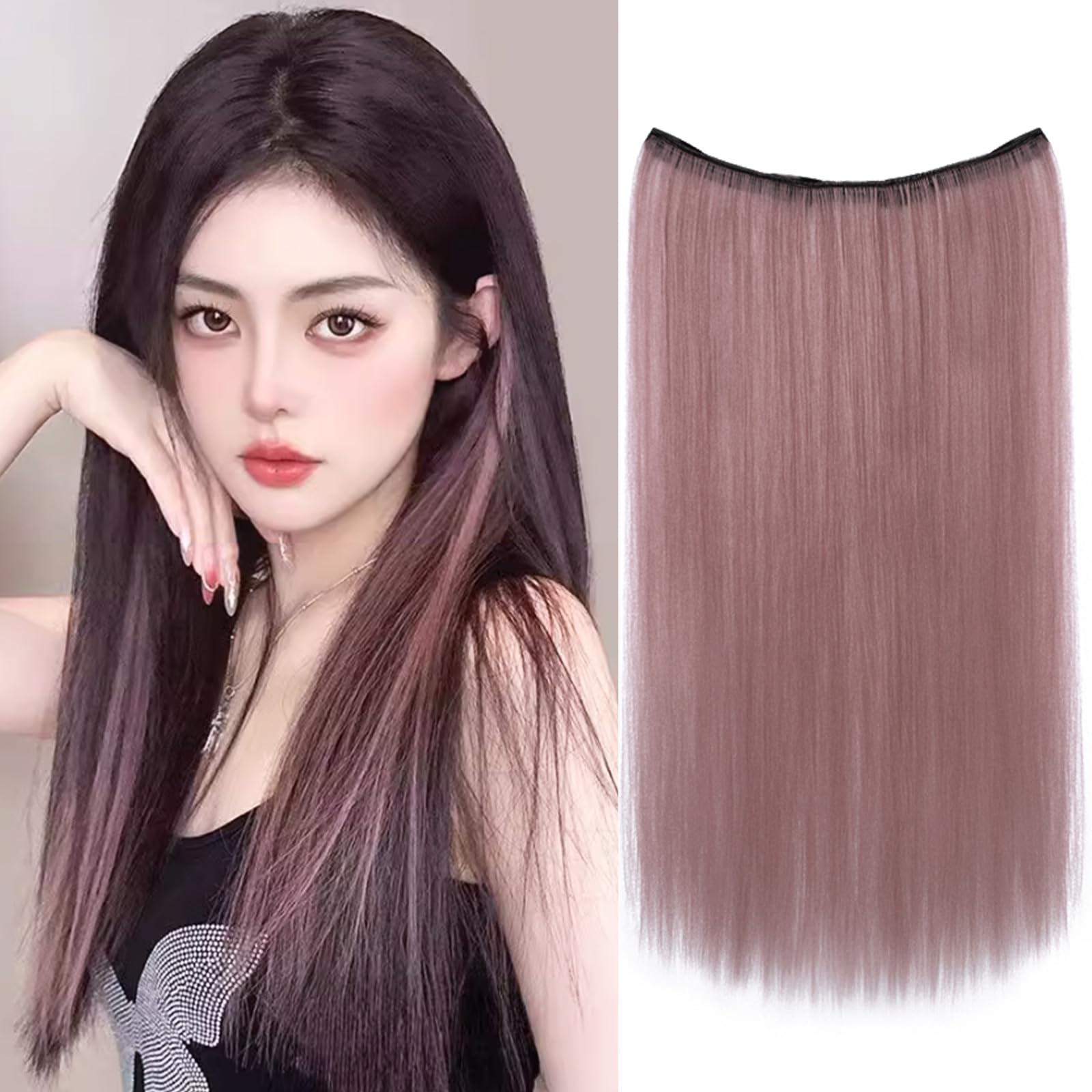 【送料無料】Laikeer エクステ ワンタッチインナーカラー つけ毛 ハーフウィッ部分ウィッグ ポイントウ..