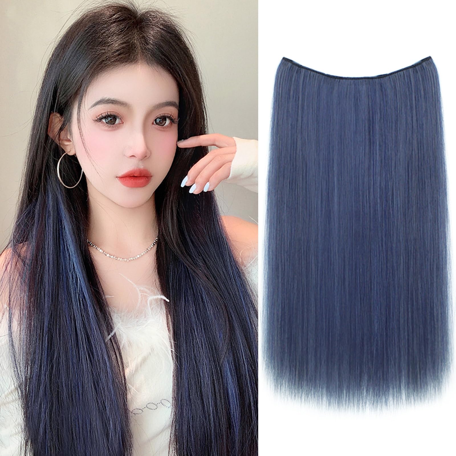 【送料無料】Laikeer エクステ ワンタッチインナーカラー つけ毛 ハーフウィッグ 部分ウィッグ ポイン..