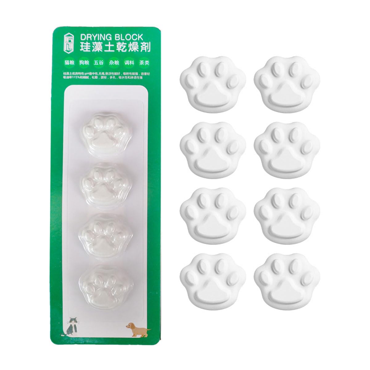 【送料無料】雲見 乾燥剤 ペット 骨壺用 珪藻土 肉球型 思い出保管 犬 猫 仏具 分骨 ミニ骨壷 ペット骨壷用 自然素材 除湿 カビ対策 防臭 乾燥 防腐 防虫 安全 手元供養 ペットの骨 ペット 犬 猫 うさぎ 小鳥 (肉球型8個)