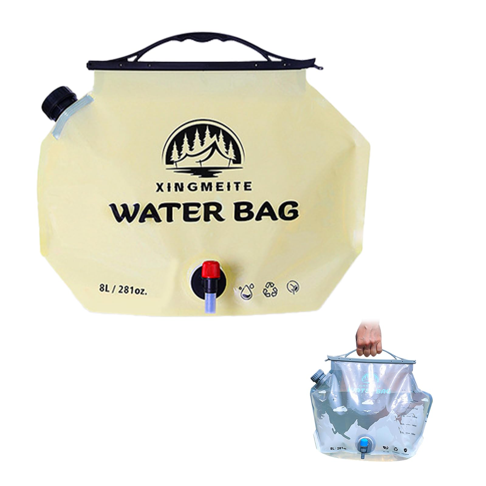 【送料無料】雲見 ウォーターバッグ キャンプ 8L 折り畳み 蛇口付き ウォーターバッグ 大容量 洗浄便利..