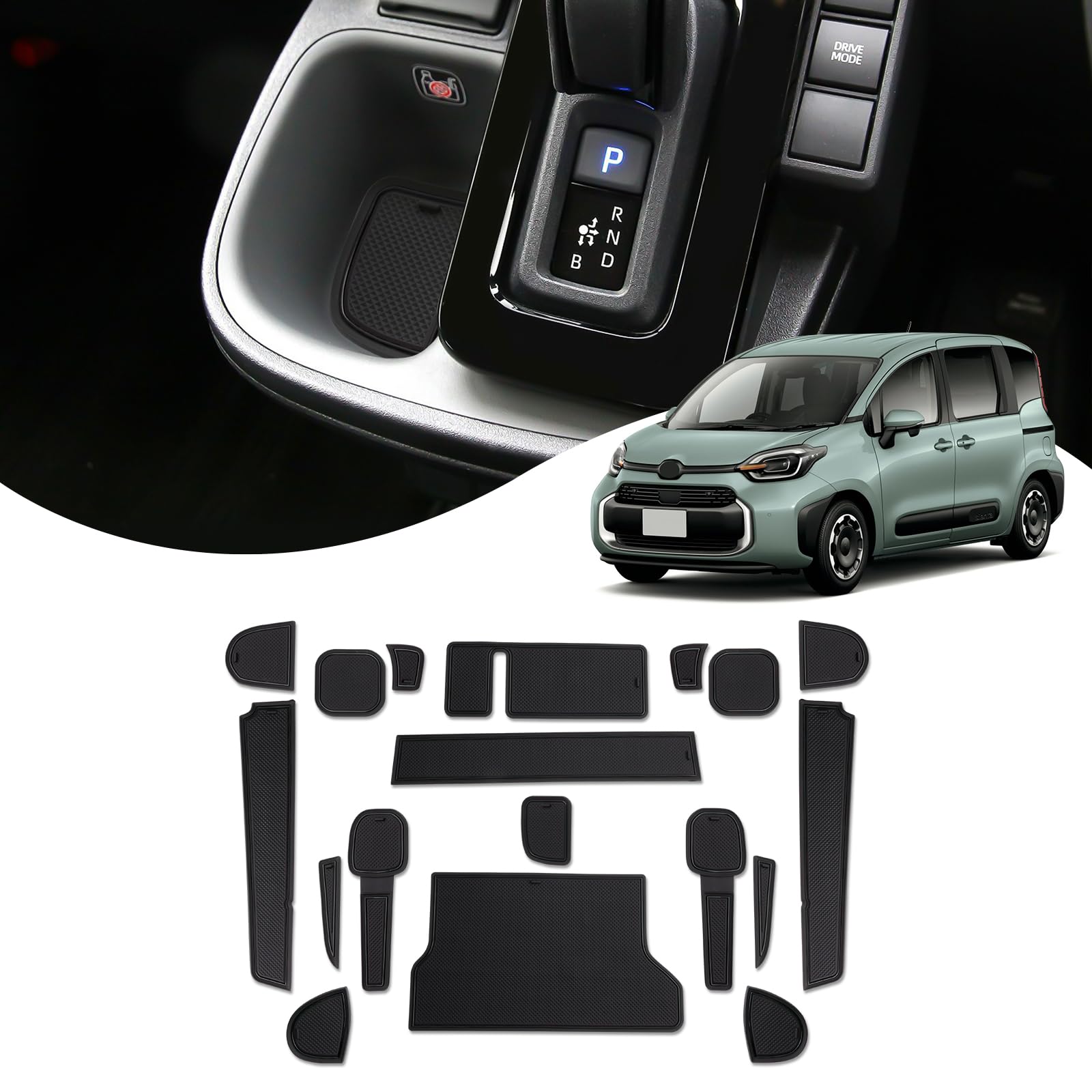 【送料無料】SXCY トヨタ シエンタ 10系 ラバーマット インテリアラバーマット 新型シエンタ ドアポケ..