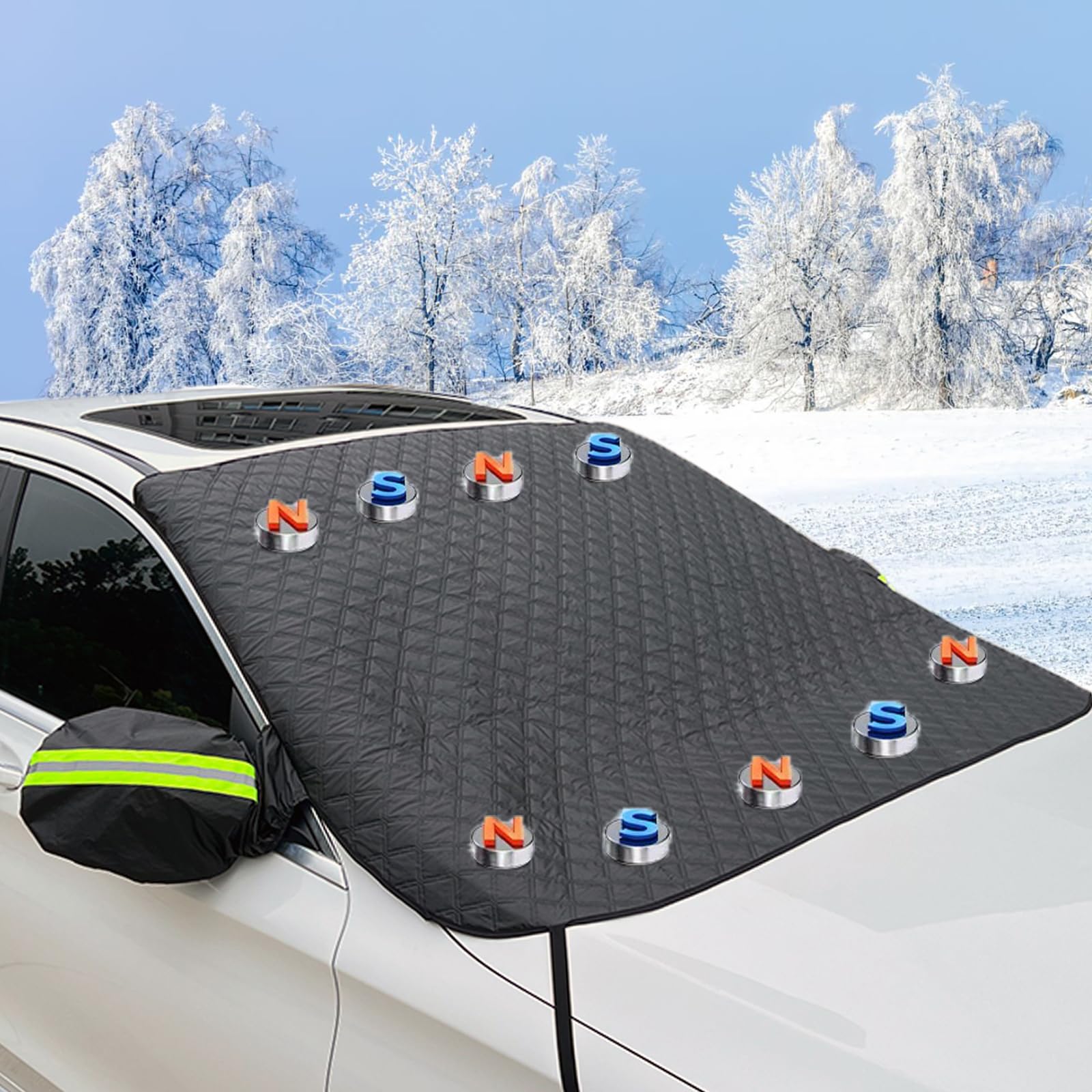 【送料無料】車用凍結防止カバー マツダ3 フロントガラス 凍結防止シート カーフロントカバー 凍結防止..