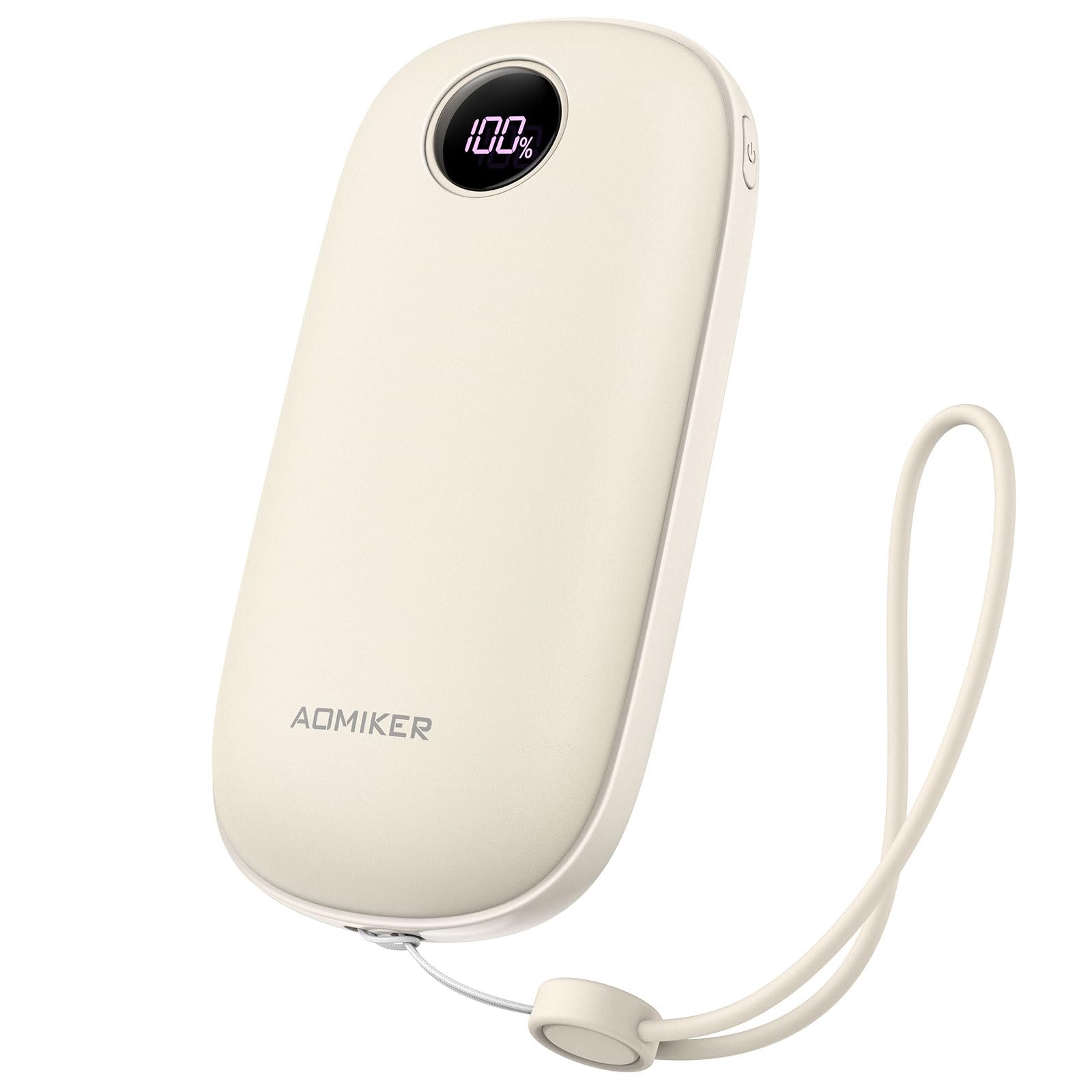 【送料無料】【両面発熱】 充電式カイロ LEDデジタル 温度表示 Aomiker : 3秒急速発熱 3階段 温度調節 ..