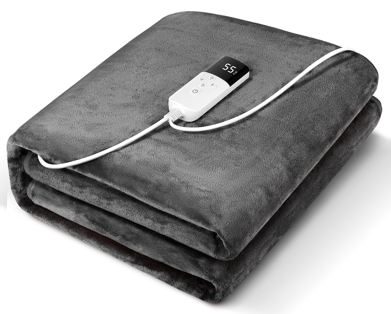 【送料無料】AooDen 電気毛布 敷き 洗える 160×80cm 無段階温度調節 1-12時間タイマー 電気敷き毛布 シ..