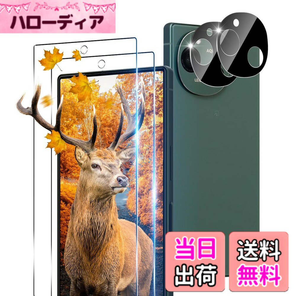 【送料無料】【2+2枚セット 指紋認証対応】 用 AQUOS R9 ガラスフィルム 2枚 AQUOS ...