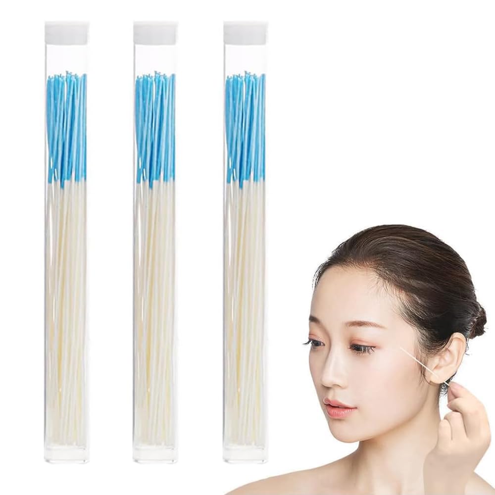 【送料無料】YFFSFDC ピアス穴掃除 ピアスホールの掃除用フロス ピアスクリーナー ケアピアスクリーニ..