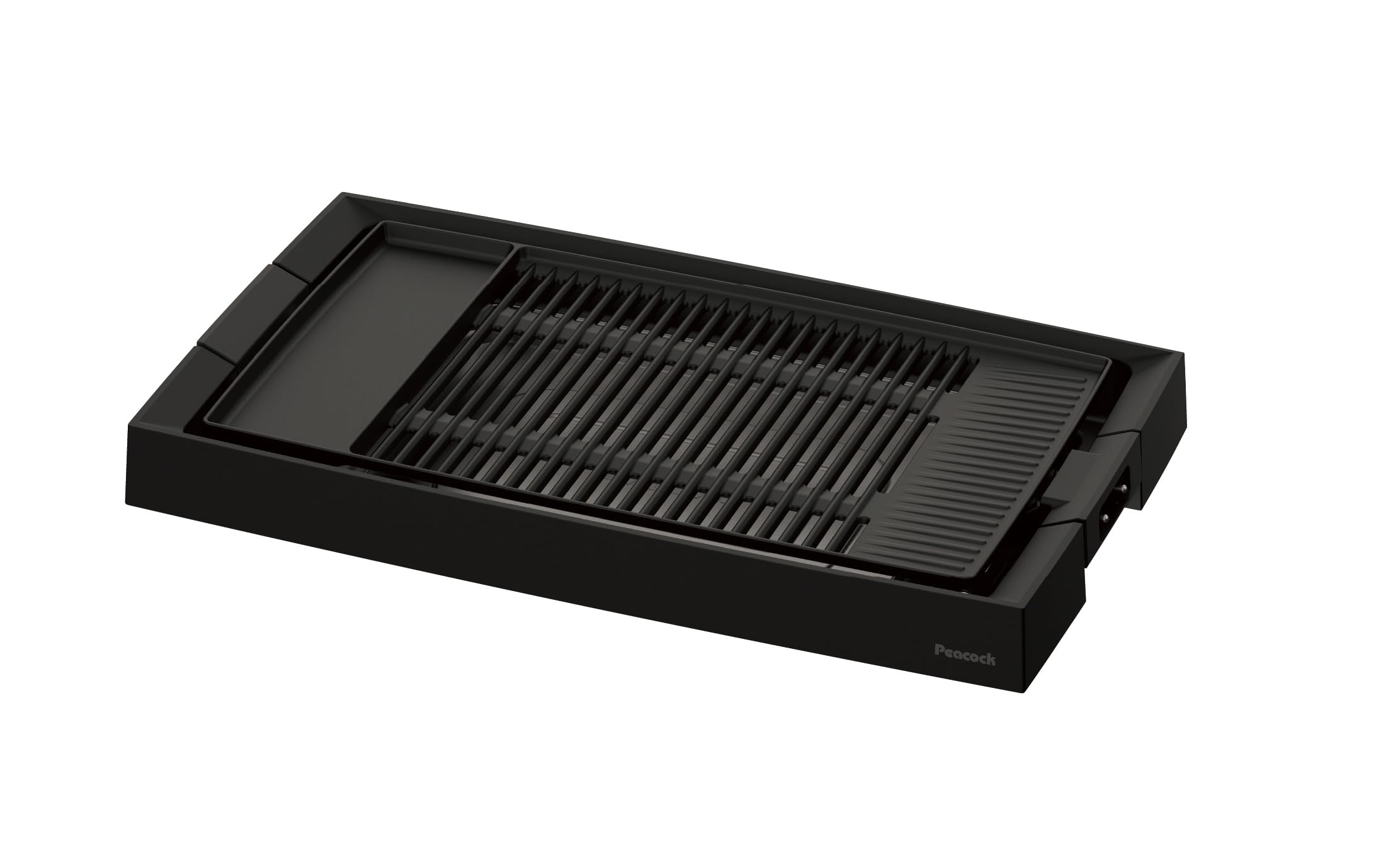 【送料無料】ピーコック 焼肉プレート 煙が出にくい 電気焼肉器 煙約85%カット 油はね約97％削減 油受け皿付き 焼肉 ホットプレート WY-E130 B