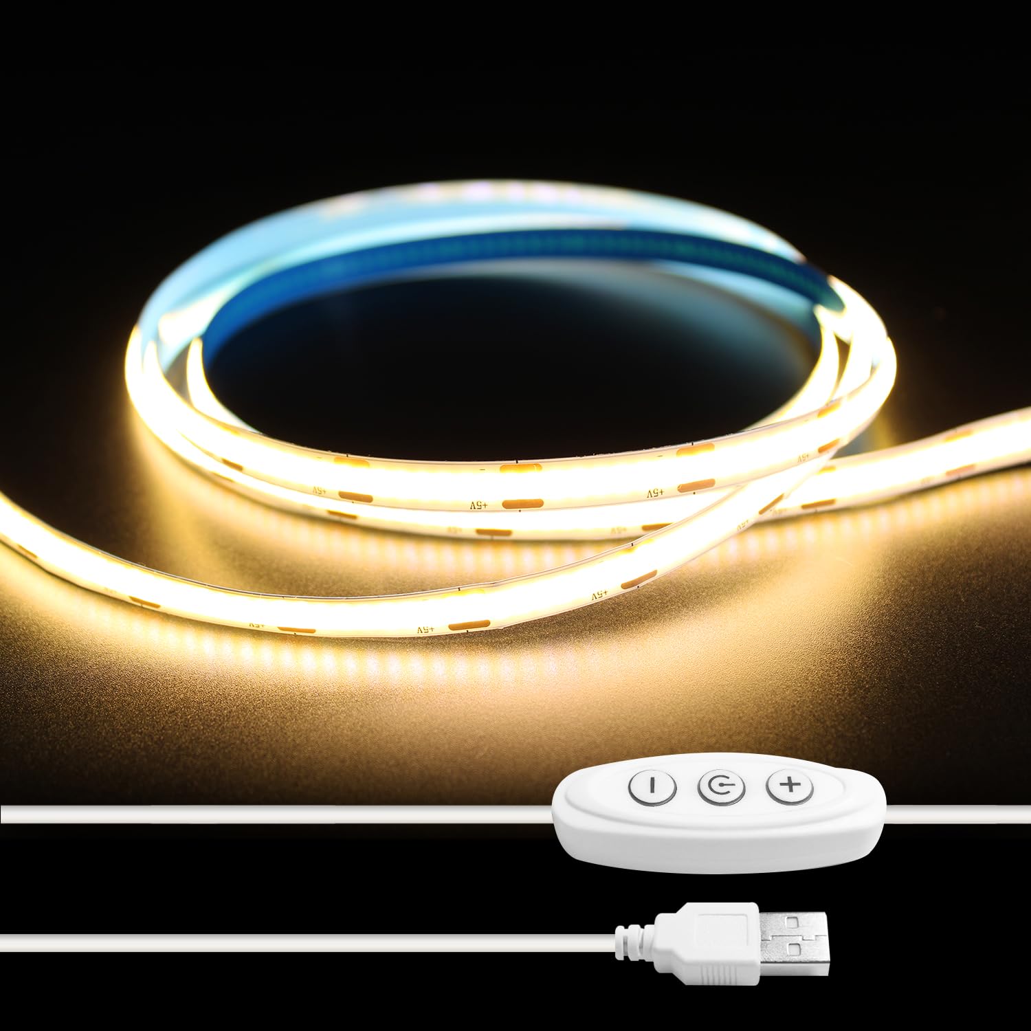 【送料無料】iNextStation ledテープライト COB USBライト高密度 入電電圧5v 320LEDs/m 調光可能 カッ..