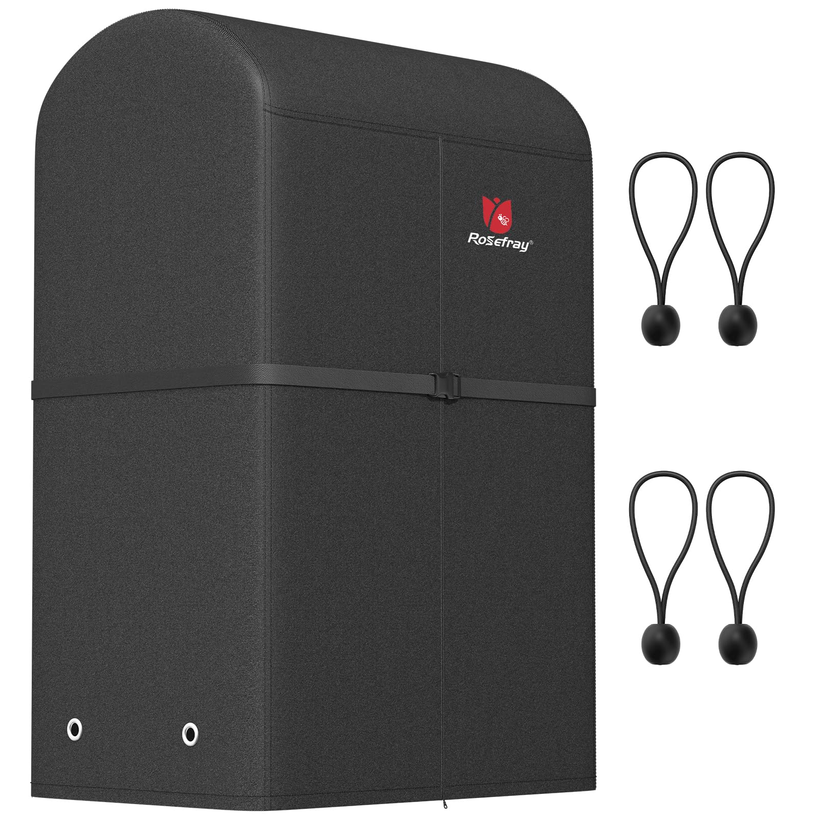 【送料無料】Rosefray タイヤラックカバー 420D 厚手 防水 屋外 8本 収納 防水 保管カバー 収納袋付き 110×75×145cm ブラック