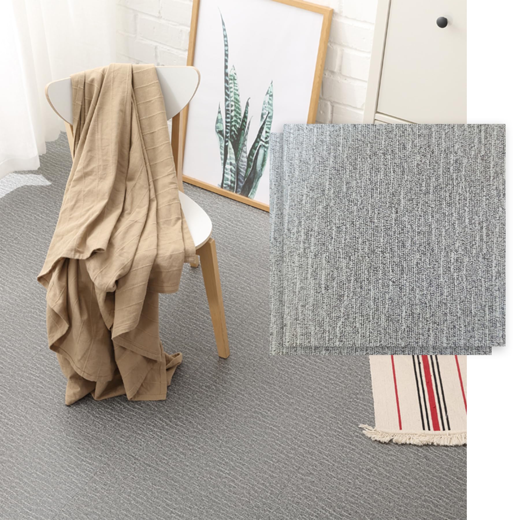 【送料無料】SONGSONG フロアタイル 置くだけ 木目・大理石 防水 賃貸対応 DIY 床リメイクシート (大理..