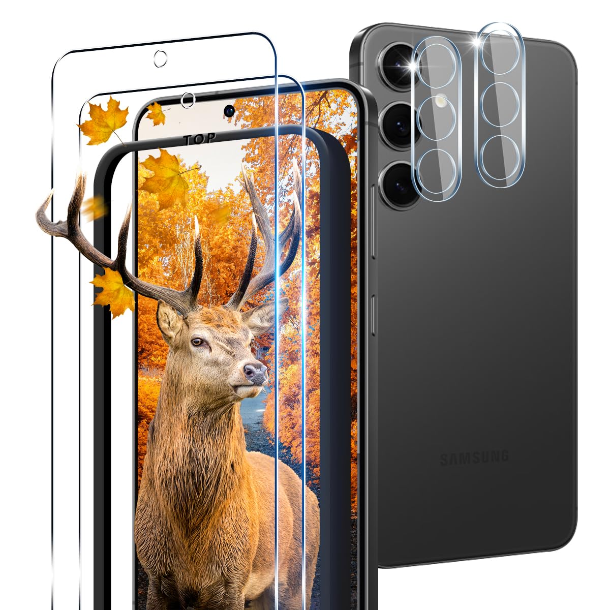 【送料無料】【2+2枚セット 指紋認証対応】 ガイド枠付き 用 Galaxy S24 SC-51E  ...