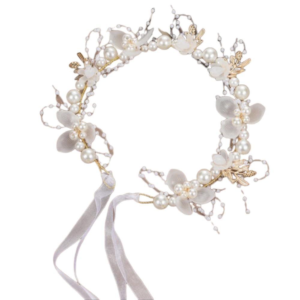 【送料無料】YFFSFDC 髪飾り 花 カチューシャ パール 花飾り リボン 花冠 ヘアアクセサリー 入学式 卒業式 結婚式 髪飾り 披露宴 和装 写真撮影 女...