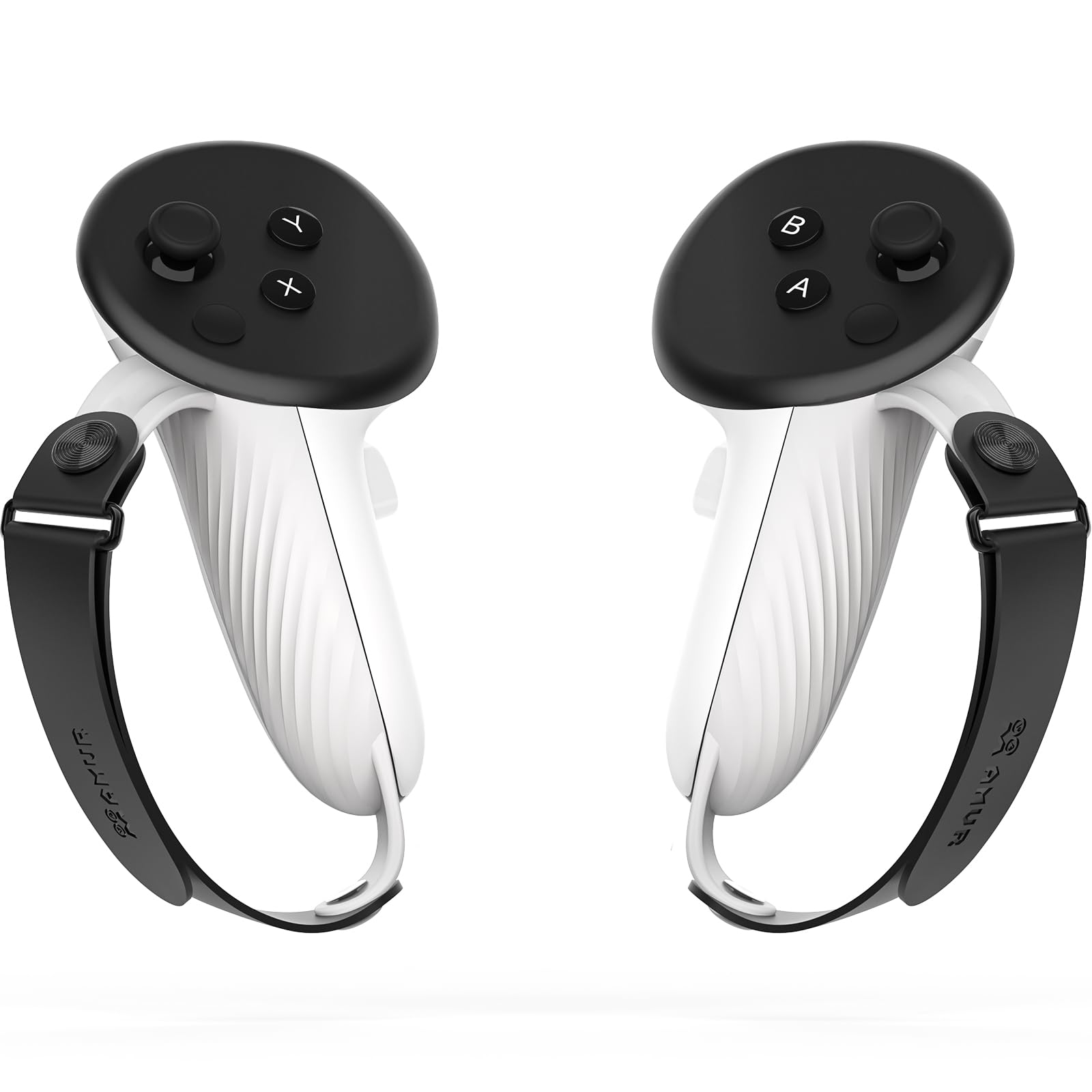 【送料無料】AMVR Quest 3S/Quest 3に対応 グリップ 取り付け簡単 コントローラーアクセサリー ストラップ調整可能 滑り止め (公式充電ドッグ付属の電池には非対応)