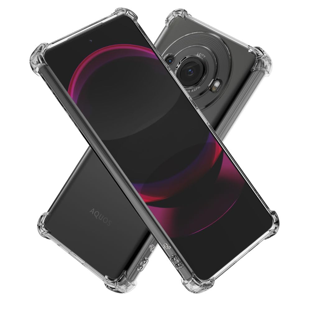 【送料無料】Hy+ AQUOS R8 pro 耐衝撃 ケース SH-51D A301SH SH-R80Pカバー ストラップホール 米軍MIL規格 クリア 衝撃吸収ポケット内蔵 TPU ケース