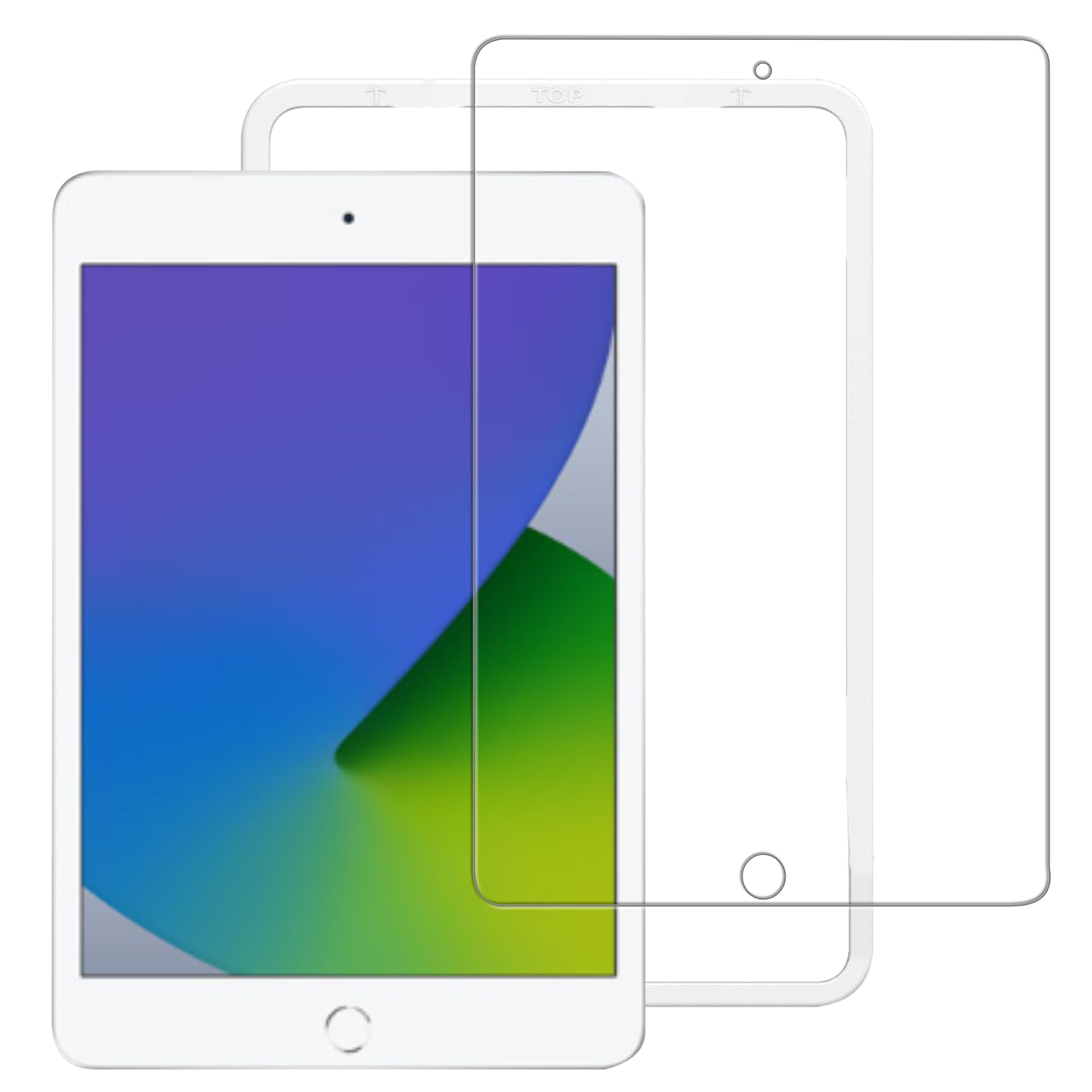 【送料無料】iPad mini 5 (2019 第5世代) 用 フィルム iPad mini 4 対応 ガラスフィルム アイパッド ミニ 5/4 適用 強化 ガラス 保護 フイルム ガイド枠付き SMPURF STS79A