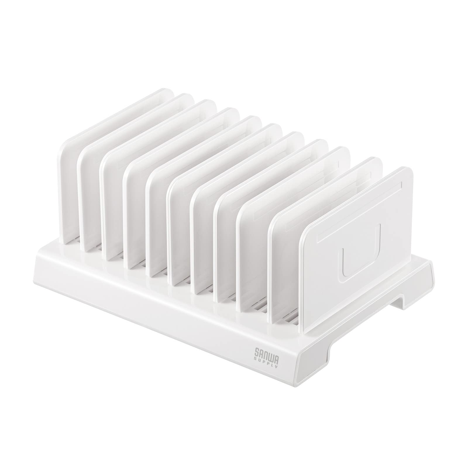 【送料無料】サンワサプライ(Sanwa Supply) タブレット・スマートフォン用スタンド(10台収納タイプ) PDA-STN20WN