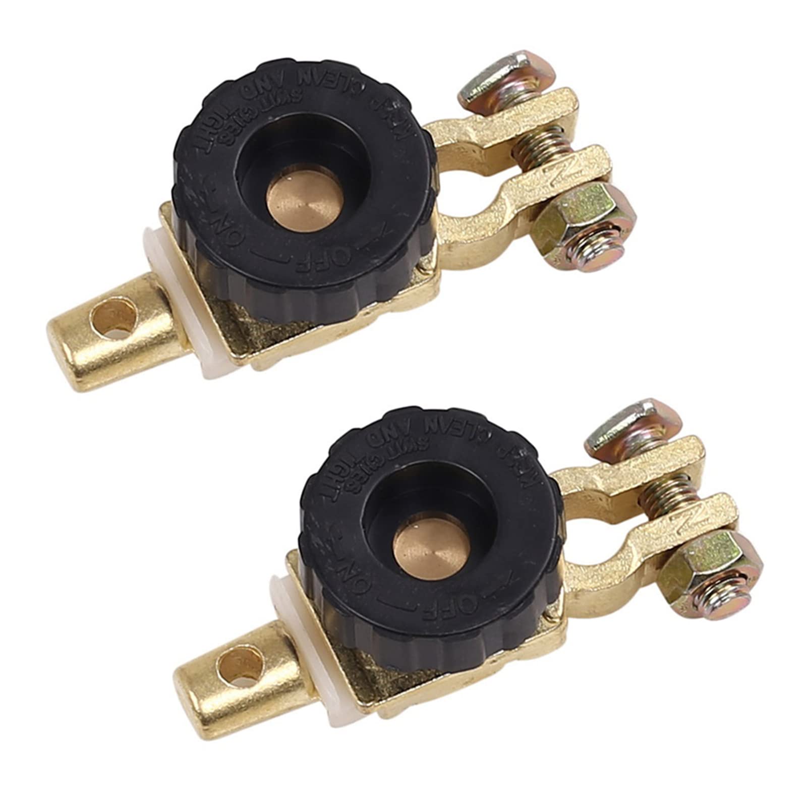 【送料無料】YFFSFDC バッテリーカット2点セットB端子用スイッチ カットオフ 回転式電源 スイッチバッテリー カットターミナル オフスイッチ バッテリー上がり防止 汎用電池 取付簡単