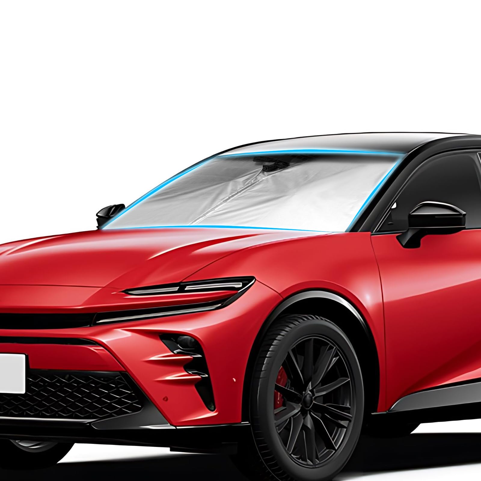 【送料無料】LFOTPP 改良型 トヨタ クラウン 16代目 新型 クロスオーバー SH35型 2022年〜現行 専用 サンシェード フロントガラス用 クラウンスポーツ サンシェード 日よけ UVカット 日差しカット 車中泊 カスタムパーツ コンパクト収納 収納袋付き 車種専用設計 アウデ