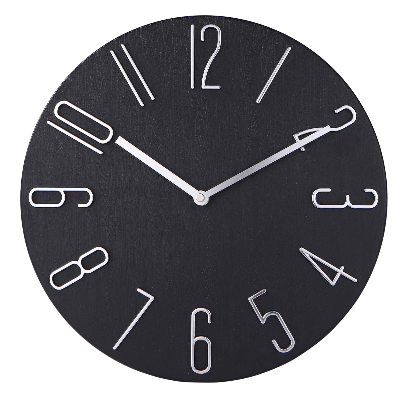【送料無料】Nbdeal 掛け時計 静音 連続秒針 直径30cm おしゃれ 軽い 壁掛け時計 北欧 音がしない 非電..