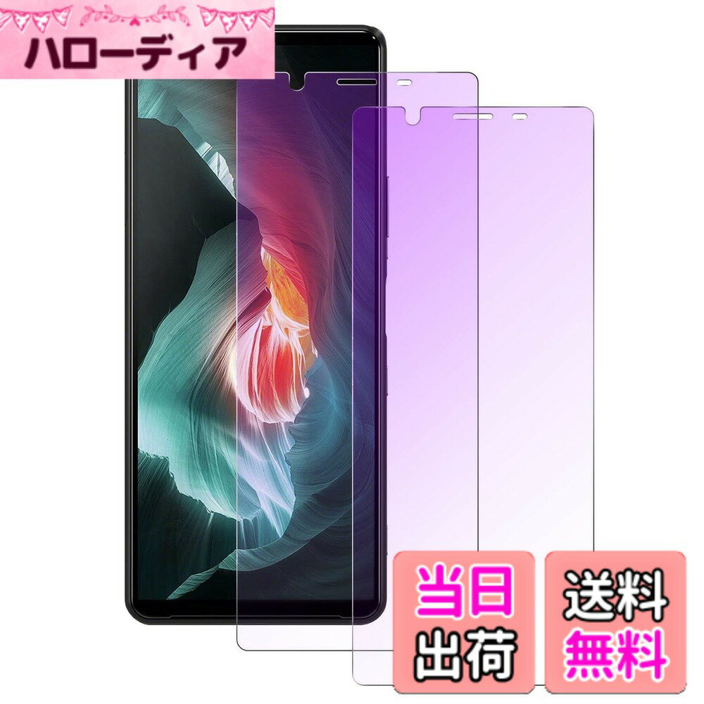 【送料無料】【ブルーライトカット】 Xperia10 II 用 ガラスフィルム ブルーライト SO-41A SOV43 フィルム エクスペリア 10 マーク2 強化ガラス 液晶保護フィルム 【気泡ゼロ/指紋防止/硬度9H/貼り付け簡単/2枚セット】