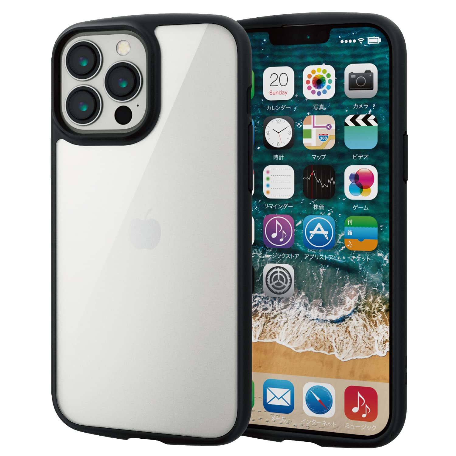 【送料無料】エレコム iPhone 13 Pro Max/ハイブリッドケース/TOUGH SLIM LITE/ブラック