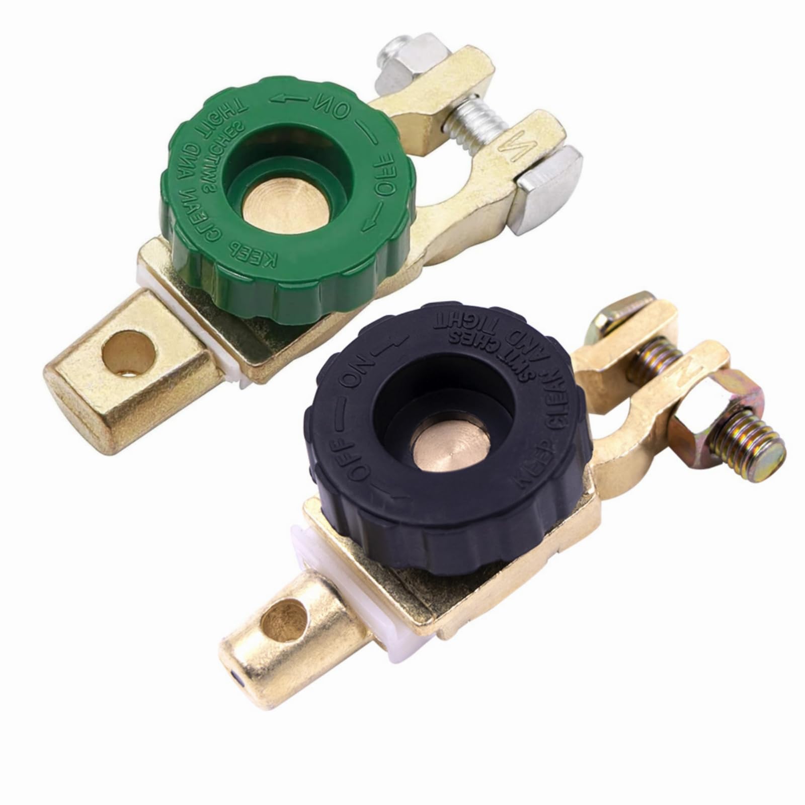 【送料無料】バッテリーカット2点セット B端子 D端子用スイッチ カットオフ 回転式電源 スイッチバッテリー カットターミナル オフスイッチ バッテリー上がり防止 汎用電池 取付簡単