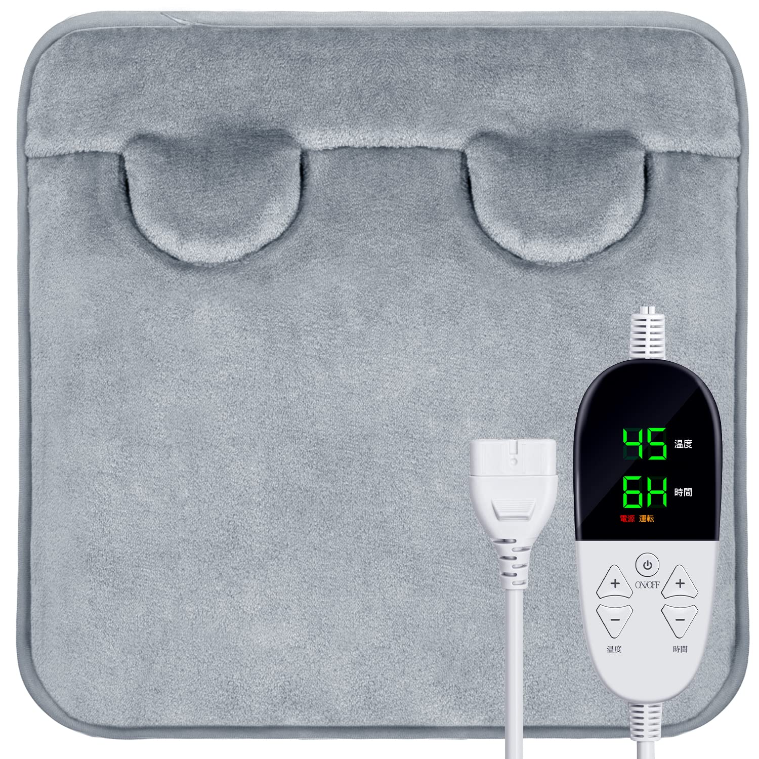 【送料無料】Sumeriy 電気足温器 フットウォーマー ネコ耳デザイン 45*45cm 大きいサイズ 足温器 70°Cまで ホットフットヒーター 過熱保護 タイマー機能 足元暖房 男女兼用 手両足用 安全 暖房費節約 省エネ 洗濯可丸洗い PSE認証済み お家オフィス 勉強用 電気ホットマ