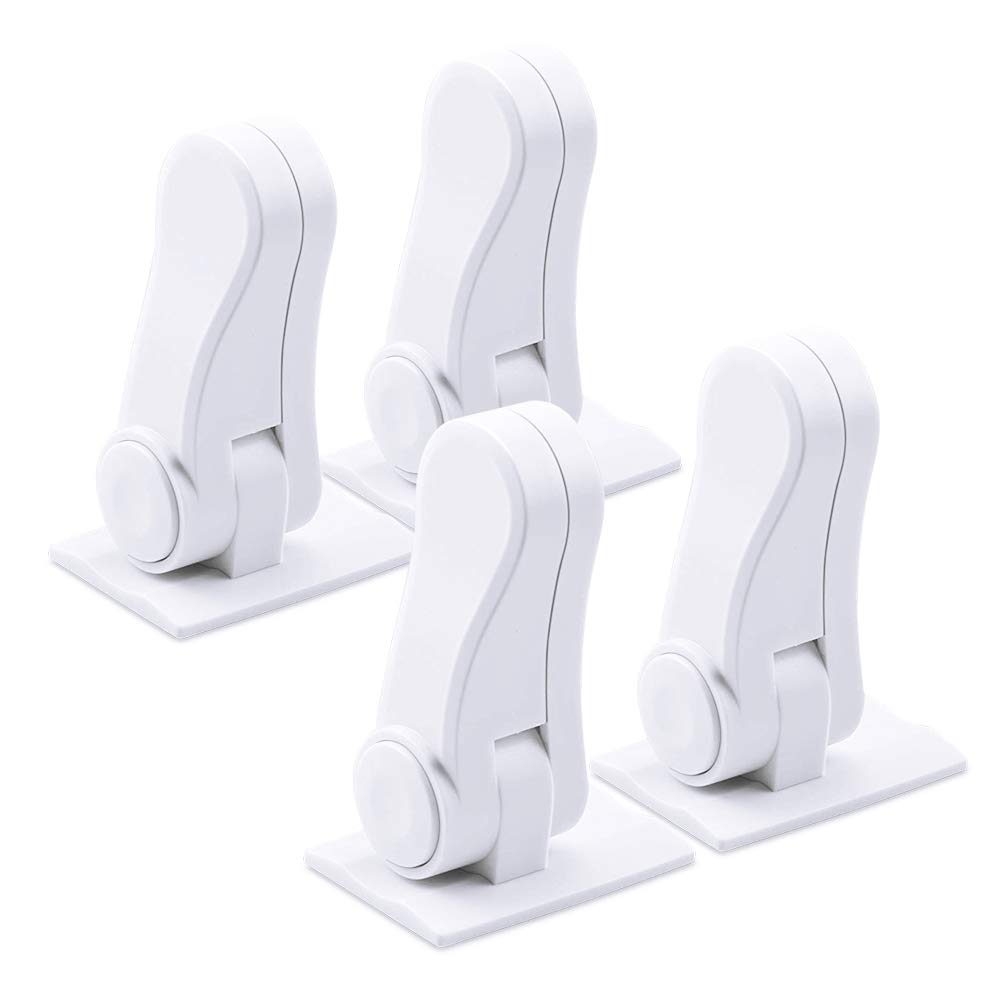 【送料無料】Lasoll ベビーガード 4個入り ドアロック 引き出しロック 安全ロック チャイルドロック ドア 扉 キャビネット 窓 戸棚 開閉禁止 180°回転式 簡単操作 赤ちゃん ペット用 けが防止 指はさみ防止 いたずら防止 地震対策