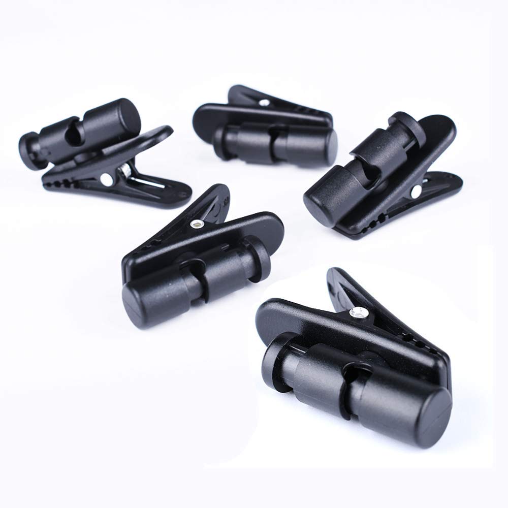 【送料無料】3APLUS イヤホンクリップ ケーブルクリップ コード止め ケーブル整理 ヘッドフォン イヤホン固定 360度回転 引っ掛かり防止 ブラック 5個入り