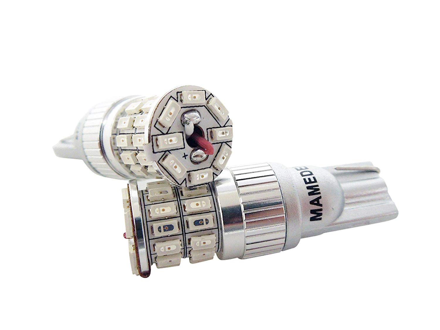 【送料無料】まめ電(MAMEDEN) LED T10 T16 兼用LED MIRA-SMD 12V 24V 両対応 (2：アンバー)