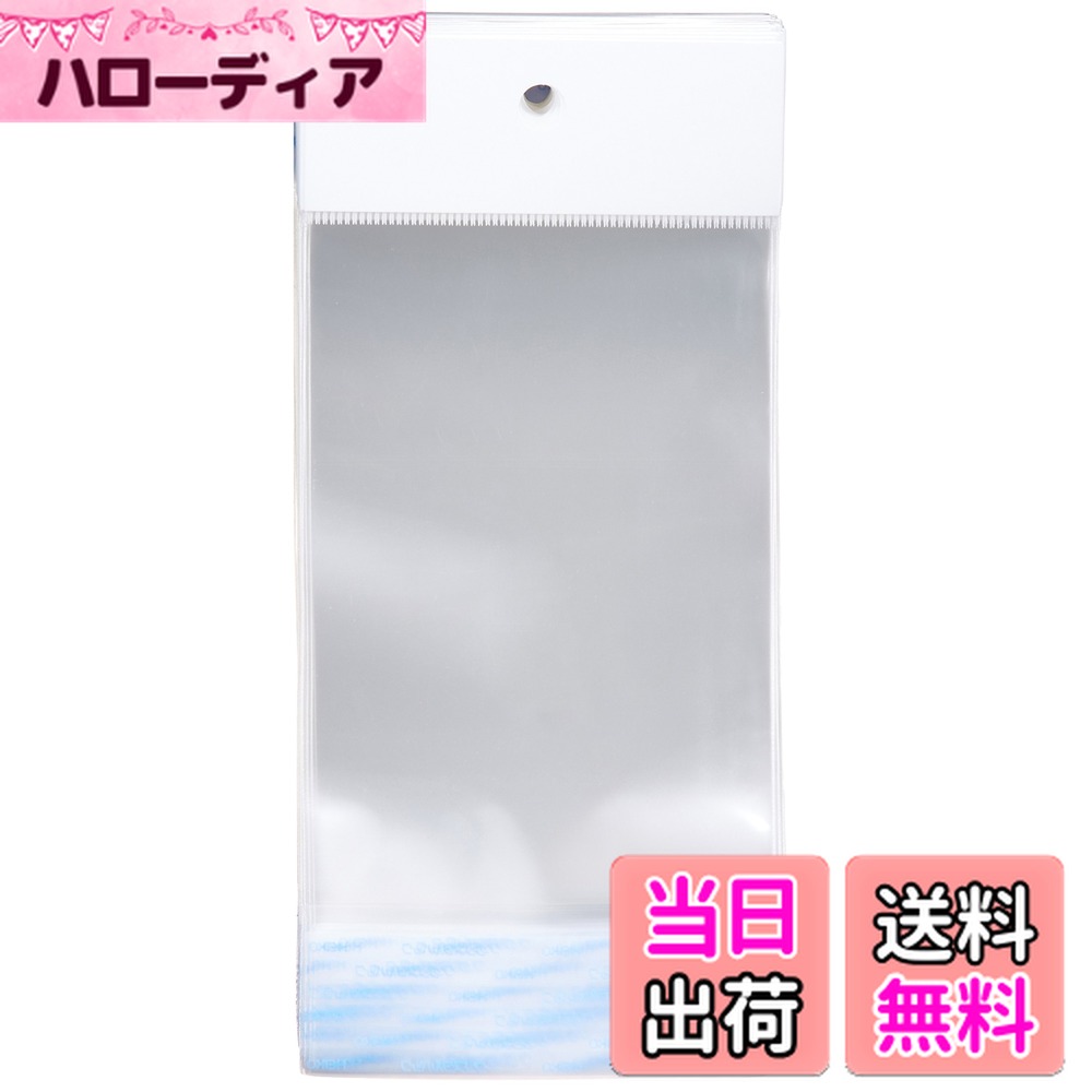 ������̵���ۥ��⥸�� �إ����� Ʃ�� OPP�� ���ꥹ����ѥå� �إå����� 8��12cm 100�� H8-12 006792100