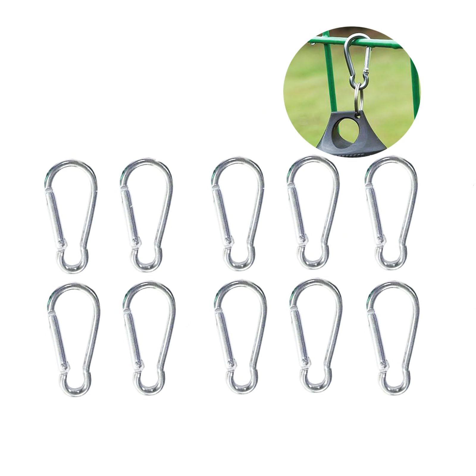 【送料無料】カラビナ 強力アルミニウム合金 耐荷重10kg スプリングフック カラビナ 超軽量 多機能 ア..