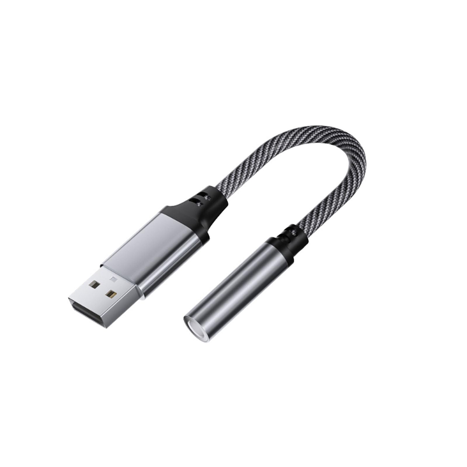 【送料無料】USB オーディオ 変換アダプタ USB to 3.5mm 変換ケーブル 外付け サウンドカード TRS 3極 イヤホン PS4 等適用 PC/ノートパソコン/Windows/PS4/PS5/Linux/Chromebook等対応 グレー