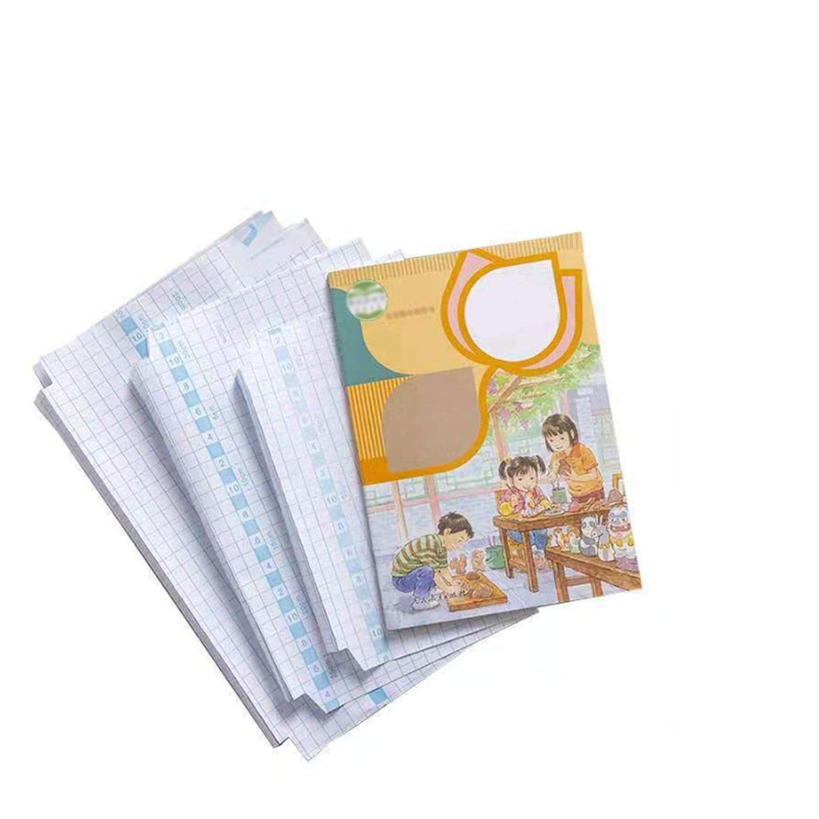 【送料無料】透明ブックカバー 図書館ブックフィルムA4/16K/32K各10枚 接着剤付透明 正方形のテクスチャ ブックカバー