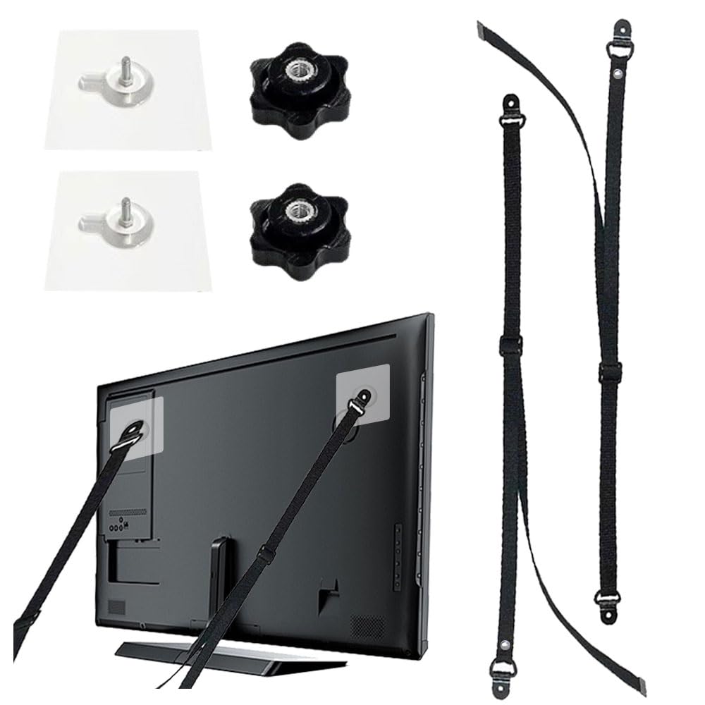 【送料無料】テレビ 転倒防止ベルト 転倒防止 テレビ固定 落下防止 ベルト TV 家具 てんとう防止 耐震 固定 ボルトと 地震対策 防災グッズ 穴あけ不要 二次災害防止 2 件