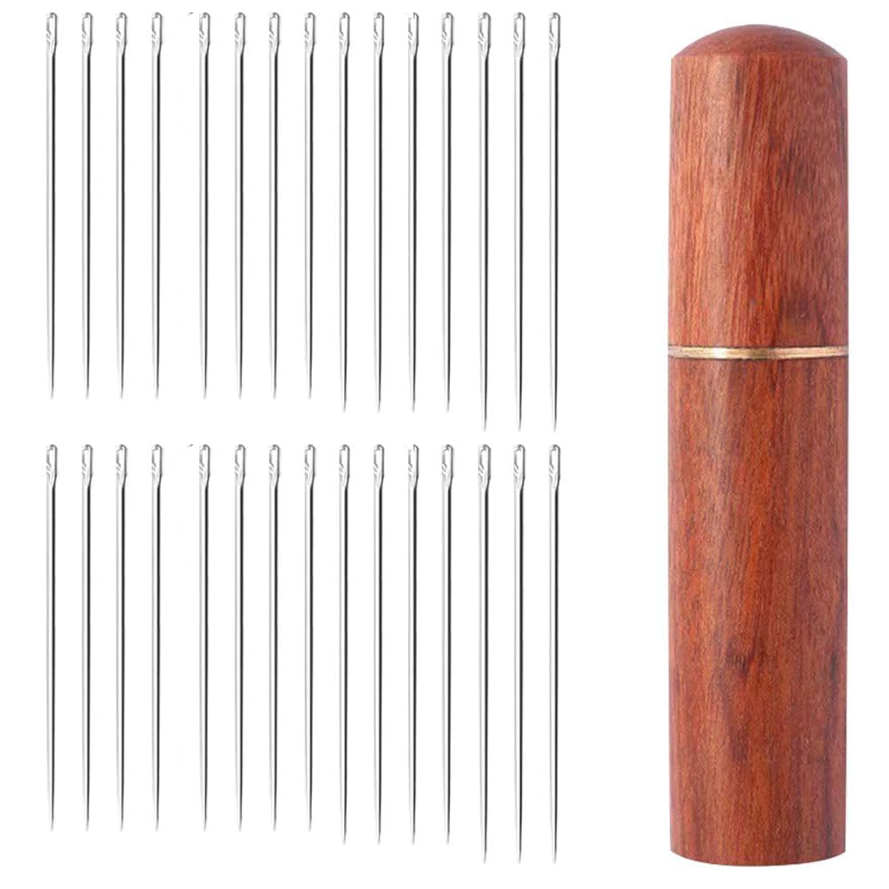 【送料無料】手縫い針 刺しゅう針 30本入り 針用容器付き 縫い針 鋭い針 刺繍用針 シーツ バックパック用 手芸工具 毛糸編みや 刺しゅう針 裁縫用 縫い糸用針 手芸DIY工具