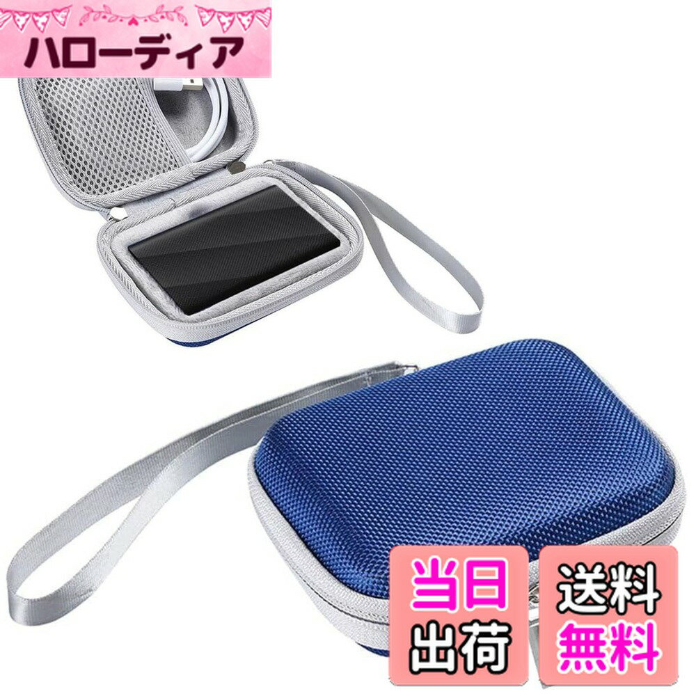 【送料無料】Buziba ハードドライブキャリーケース Samsung T9 ポータブル外付けSSD ハードEVAケース 保護ストレージトラベルポーチバッグ(ブルー)