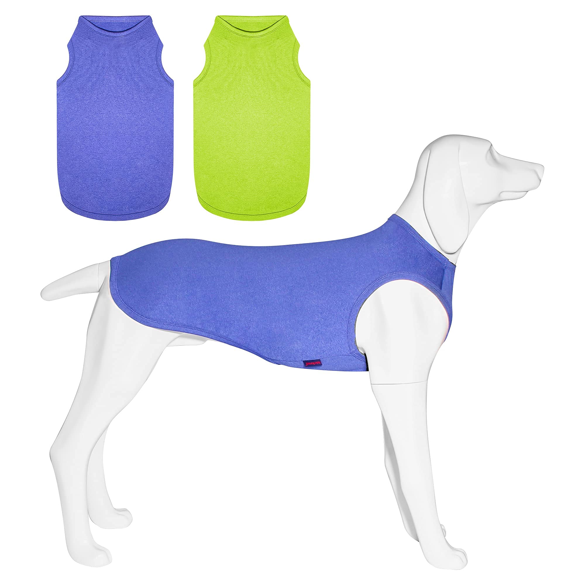 【送料無料】Kickred 犬のシャツ 夏服 涼しい 通気性 夏用ベスト 薄い 柔らかい 暑さ対策 犬用タンクトップ 紫外線 日焼け対策 皮膚保護 怪我 傷口保護 スポーツウェア カジュアル 伸縮性 パジャマ 部屋着 中型犬 大型犬 2枚入り