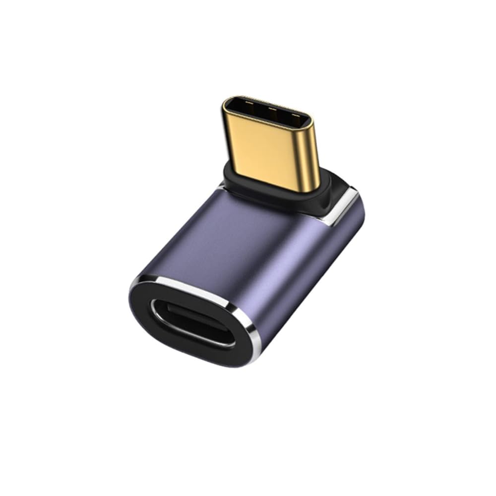 【送料無料】YFFSFDC USB C 変換 アダプター 上下 90° ミドルベント【40Gbps高速データ転送&100W/5A急速充電& 8K@60Hz映像出力】L字 L型 タイプc type-c 変換アダプタ 90度 オス メス USB C コネクター スリムデザイン Thunderbolt 3、Mac Book Pro、Nintendo Switchな