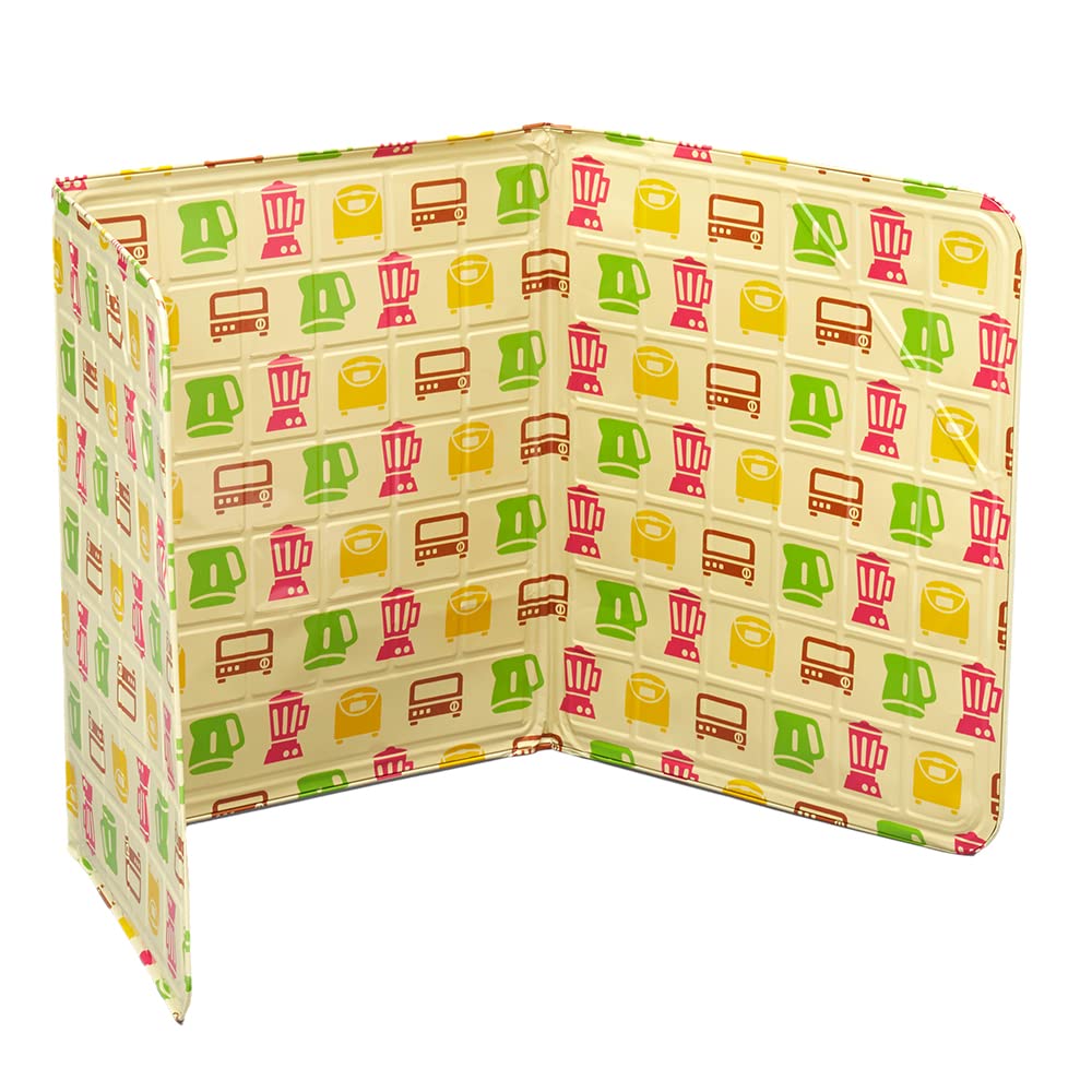 【送料無料】アイメディア(Aimedia) 油はねガード 2枚入 キッチンいろどりアルミパネル コンロ周り 油汚れ防止 レンジガード コンロガード 折りたたみ 油はね防止