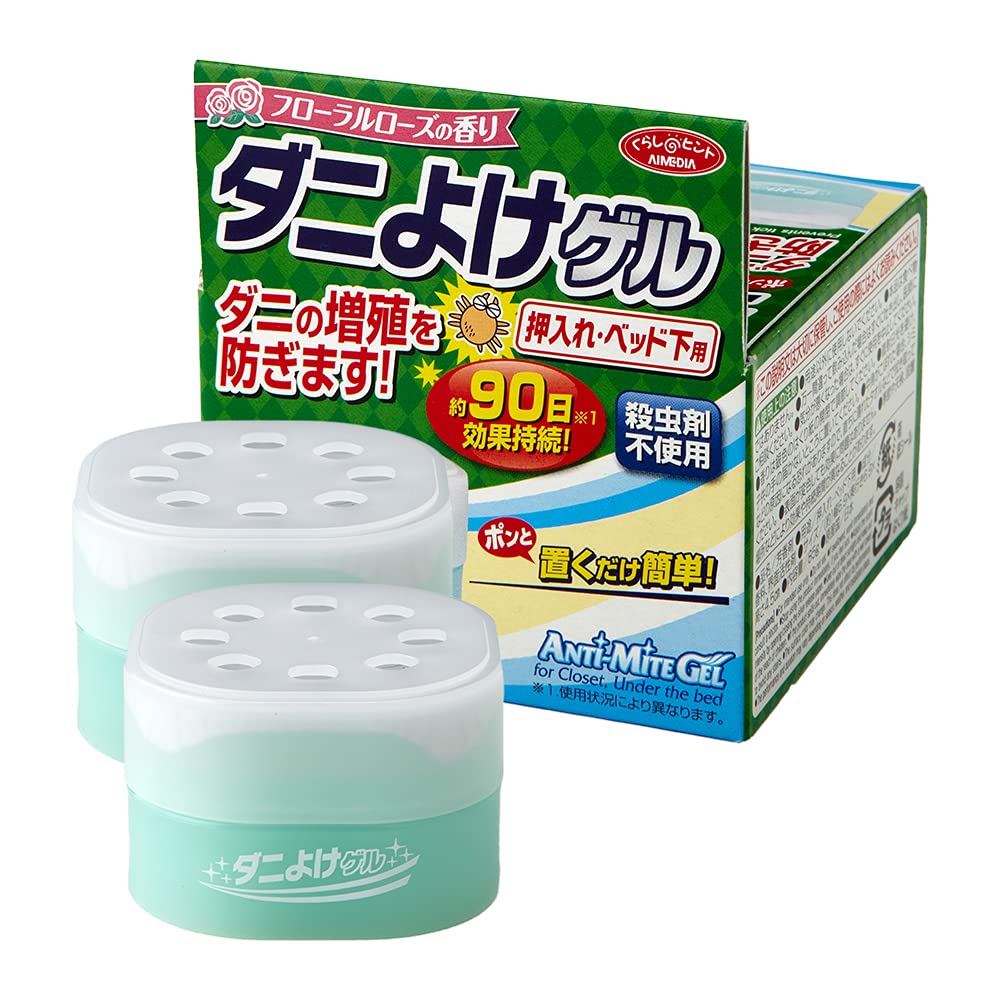 【送料無料】アイメディア(Aimedia) ダニよけゲル 2個組 90日間持続 室内用 日本製 殺虫成分不使用 芳香用品 不快害虫 防虫